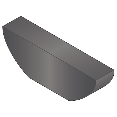 Huyett Woodruff Key, 5/16 x 1-1/4 in Key Size, 1010 SAE Number, 35/64 in H, Carbon Steel Plain WKC-00D